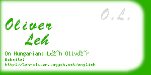 oliver leh business card